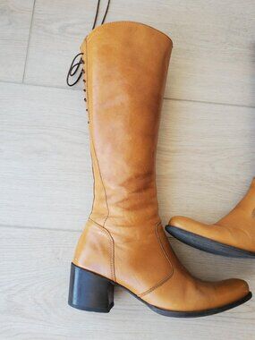 Baldaccini Vintage EU Size 38 Tan Faux Leather Knee High Boots